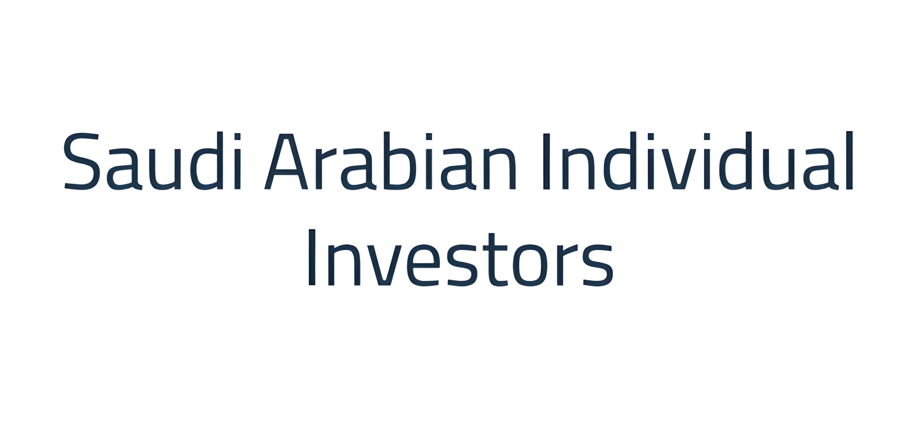 Saudi Arabian individual investors